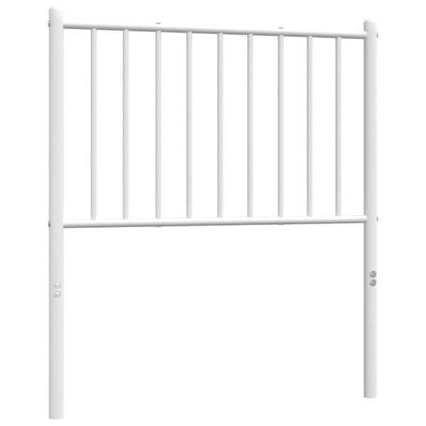 vidaXL Ersatz-Kopfteil Metall Wei&szlig; 80 cm