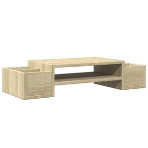 vidaXL Monitorst&auml;nder mit Stauraum Sonoma-Eiche 70x27x15 Holzwerkstoff