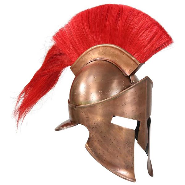 vidaXL Griechischer Krieger-Helm Antik Replik LARP Kupfern Stahl