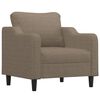 vidaXL Sessel mit Hocker Taupe 60 cm Stoff