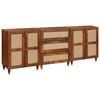 vidaXL Sideboard Set 3 pcs Braun 180 x 33 x 75 cm Massivholz Mango