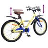vidaXL Kinderfahrrad 18 Zoll f&uuml;r 5-7 Jahre alt Gelb