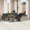 vidaXL Garten-Sofa-Set 13 pcs Grau Poly-Rattan