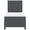 vidaXL Boxspringbett Dunkelgrau und Wei&szlig; 90 x 190 cm Cordstoff