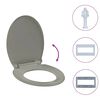 vidaXL Toilettensitz mit Absenkautomatik Grau Oval