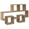 vidaXL Wandregal mit Regal Artisan-Eiche 82 x 15 x 51 cm Holzwerkstoff