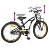 vidaXL Kinderfahrrad 22 Zoll f&uuml;r 7-12 Jahre alt Schwarz