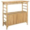 vidaXL Outdoor Bartisch Natur 110 x 50 x 105 cm Bambus