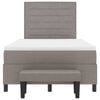 vidaXL Boxspringbett mit Matratze Taupe 120 x 190 cm Stoff