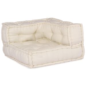 vidaXL Modulare Sofagarnitur Stoff Creme 210 x 140 x 56 cm
