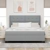 vidaXL Boxspringbett mit Matratze Hellgrau 180 x 200 cm Stoff