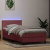 vidaXL Boxspringbett mit Matratze & LED Rosa 80x210 cm Samt