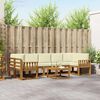 vidaXL Outdoor-Sofagarnitur mit Kissen 8 pcs Natur und Creme