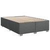 vidaXL Boxspringbett mit Matratze Dunkelgrau 140x190 cm Stoff