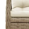 vidaXL 5-tlg. Garten-Essgruppe mit Kissen Beige Poly Rattan