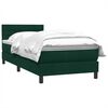vidaXL Boxspringbett mit Matratze Dunkelgr&uuml;n 80x220 cm Samt