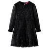 Kinderkleid mit Langen &Auml;rmeln Schwarz 104