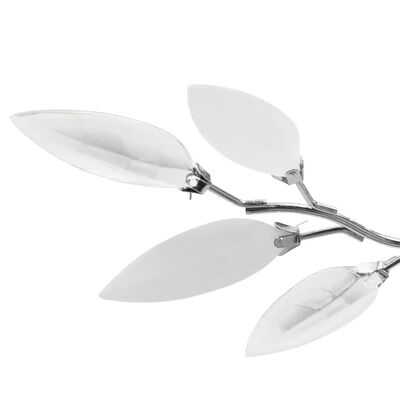 vidaXL Deckenleuchte Weiße & Klare Acrylglas-Blätter 3 × E14-Lampen
