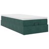 vidaXL Ottoman-Bett mit Matratze Dunkelgrün 80x200 cm Samt