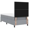 vidaXL Boxspringbett mit Matratze Hellgrau 80 x 200 cm Stoff