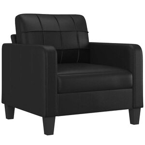 vidaXL Sessel Schwarz 60 cm Kunstleder