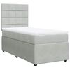 vidaXL Boxspringbett mit Matratze Hellgrau 80x200 cm Samt