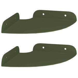 vidaXL Schwebendes Regal mit Regal 2 pcs Olive Gr&uuml;n 15 x 15 x 2 cm