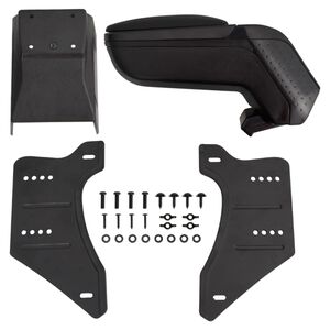 vidaXL Universal-Autoarmlehne Schwarz 13x33x(33-53) cm ABS