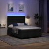 vidaXL Boxspringbett mit Matratze mit LED Schwarz 140 x 200 cm Stoff