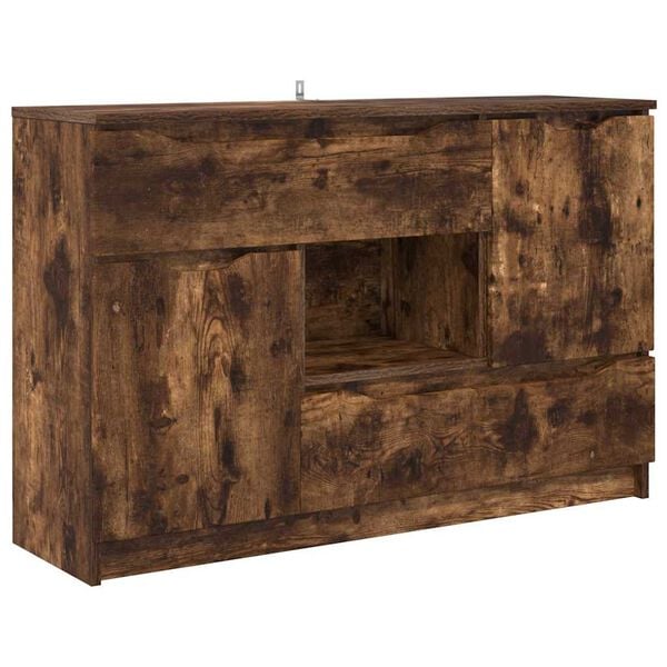 vidaXL Sideboard Ger&auml;ucherte Eiche 100 x 30 x 65,6 Holzwerkstoff