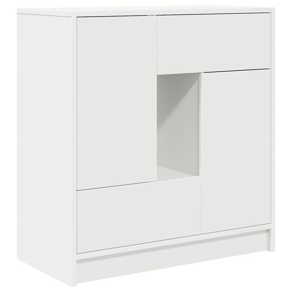 vidaXL Sideboard mit Schubladen und Türen Weiß 70,5x34x74,5 cm