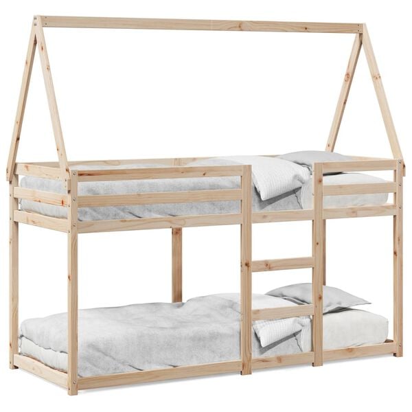 vidaXL Etagenbett ohne Matratze 90x190 cm Massivholz Kiefer