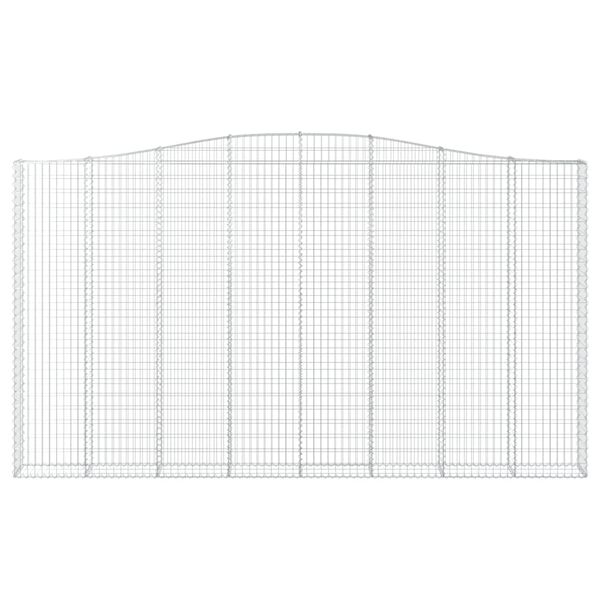 vidaXL Gabionen mit Hochbogen 6 Stk. 400x30x220/240cm Verzinktes Eisen