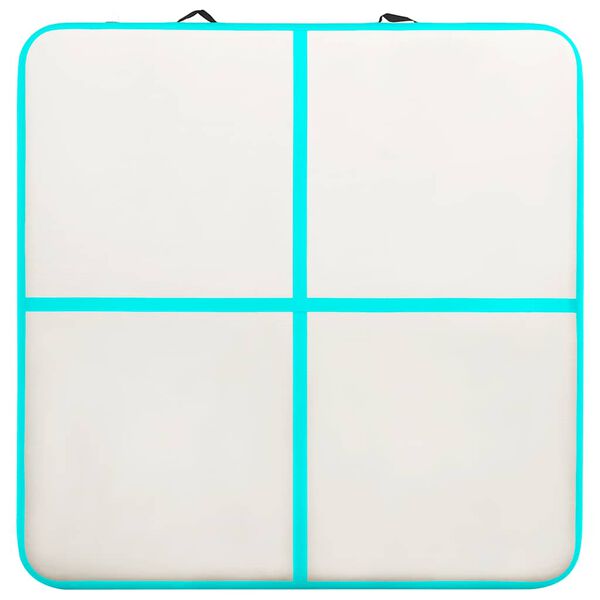 vidaXL Aufblasbare Gymnastikmatte mit Pumpe 200x200x15 cm PVC Grün