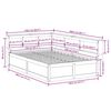 vidaXL Massivholzbett mit Regal ohne Matratze 140x190 cm Kiefer