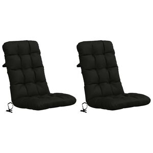 vidaXL 2-teiliges Hochlehner Kissenset VIANEN 100 % Polyester Schwarz