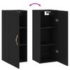 vidaXL Wandschrank Schwarz 34,5x34x90 cm