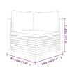 vidaXL 3-tlg. Garten-Lounge-Set mit Kissen Massivholz Teak
