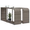 vidaXL Outdoor-Rgale 2 Stk. Grau Poly Rattan