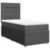 vidaXL Boxspringbett mit Matratze Dunkelgrau 90x200 cm Stoff