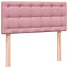 vidaXL Boxspringbett mit Matratze Rosa 90x220 cm Samt