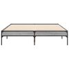 vidaXL Bettgestell Grau Sonoma 135x190 cm Holzwerkstoff und Metall