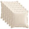 vidaXL Kissenbezug 6 stk. HOUTEN Creme 35 x 35 cm Chenille-Stoff