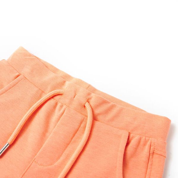Kindershorts mit Kordelzug Neonorange 140