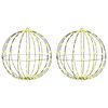vidaXL Ball mit 320 LEDs 2 pcs Warmweiß 50 cm Metall