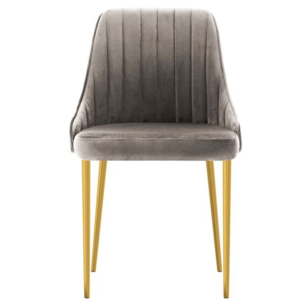 vidaXL Esszimmerst&uuml;hle 4 Stk. Hellgrau Samt