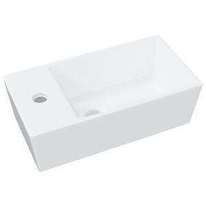 vidaXL Waschbecken Wei&szlig; 48x25x15 cm Keramik