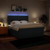 vidaXL Boxspringbett mit Matratze Blau 180x200 cm Stoff