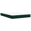 vidaXL Boxspringbett mit Matratze Dunkelgr&uuml;n 140x190 cm Samt