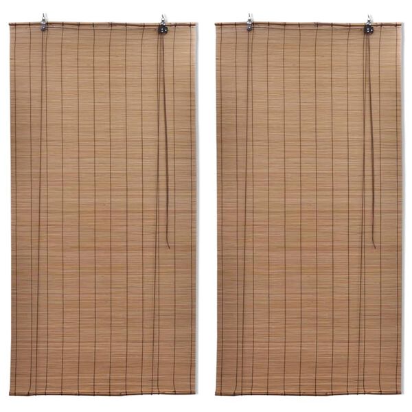 vidaXL Bambusrollos 2 Stk. 150x220 cm Braun